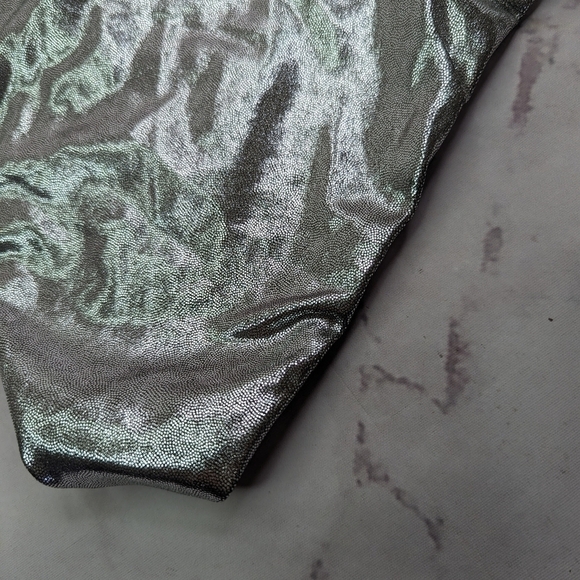 Good American Swim Bottom Women Foil Green Better Bikini Metallic - Picture 5 of 10